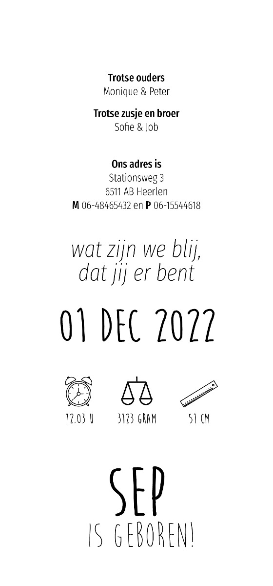 Lortye Geboortjekaartje 043 Sep