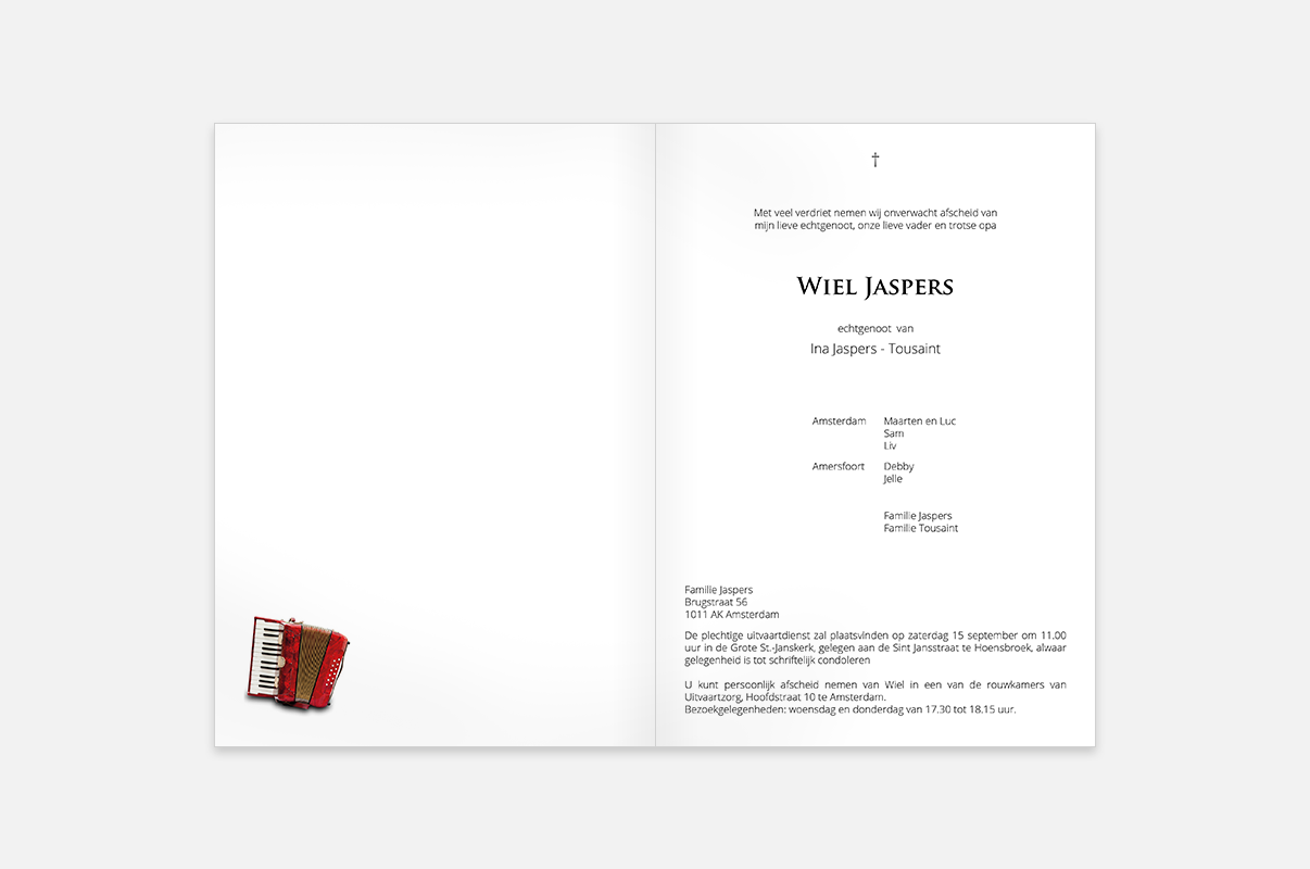  Lortye RK Rouwbrief Accordeon A5